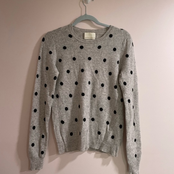 Cynthia Rowley 100% Cashmere Dot Sweater Medium - Picture 3 of 5